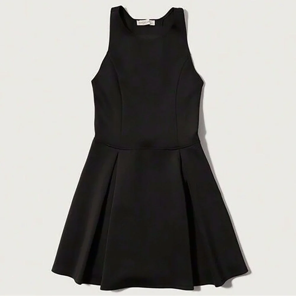 abercrombie and fitch girls scuba skater Black Sleeveless Dress xs 8